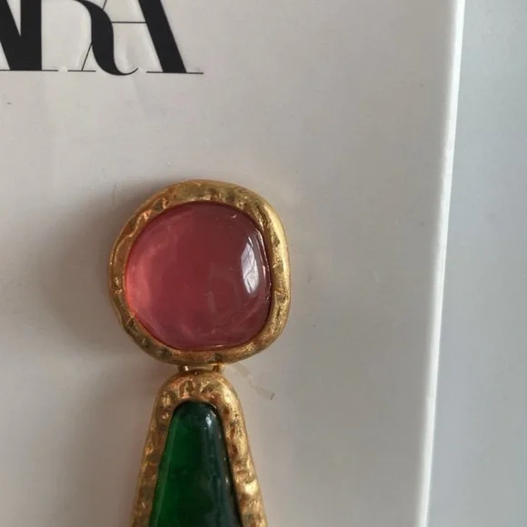 NWT Zara Resin Drop Earrings - Picture 3 of 10